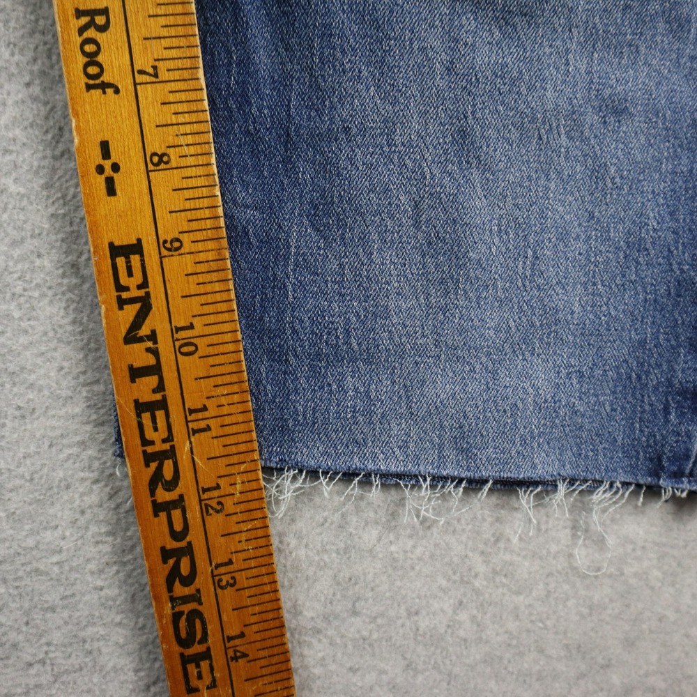 Levi's 511 Denim Shorts Mens 34 Slim Fit Cut Off Raw Hem Blue Jean Shorts - Picture 6 of 12
